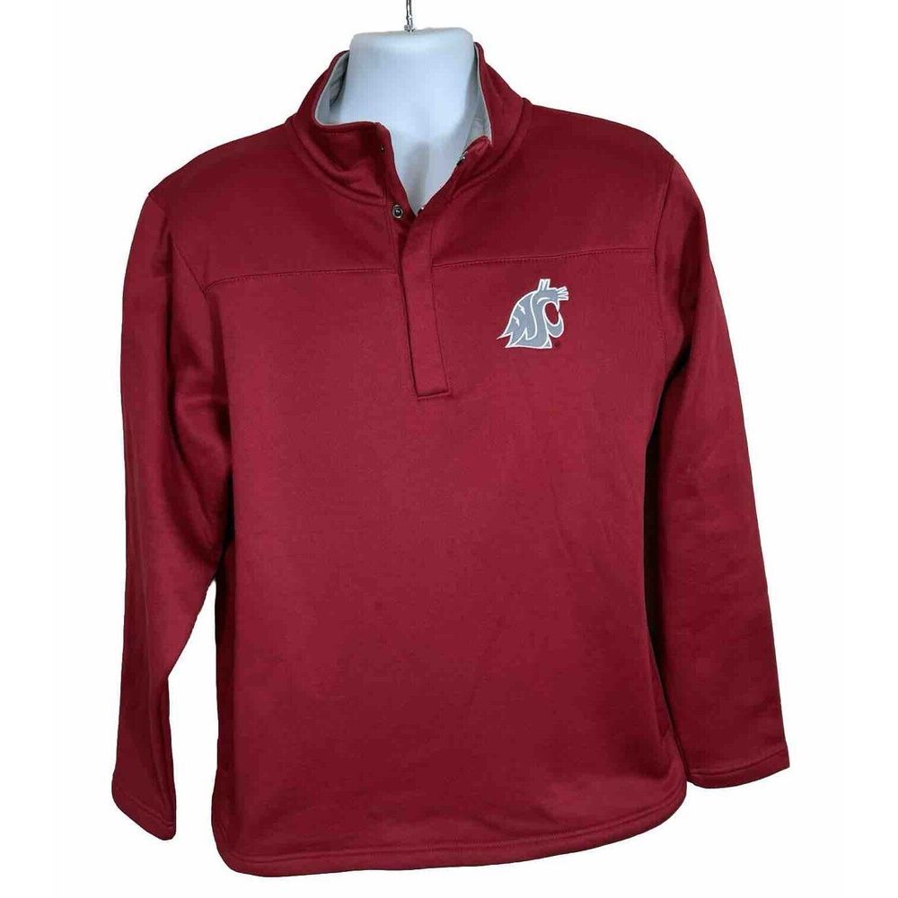 Washington State Cougars Football Fan Sweatshirt Colosseum Men's Red‎ Size Large